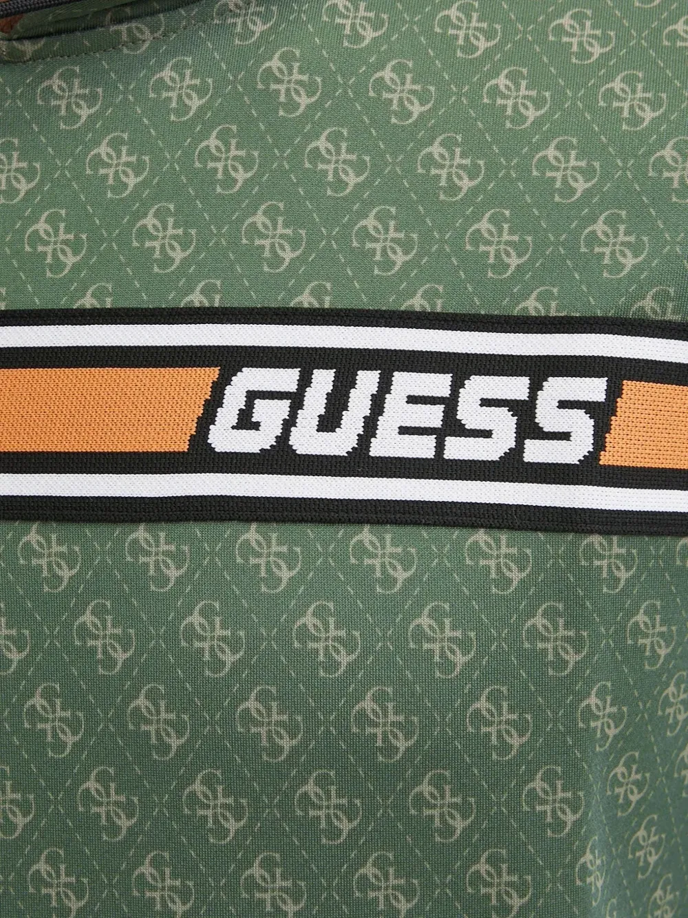 GUESS USA Hoodie met logostreep Groen