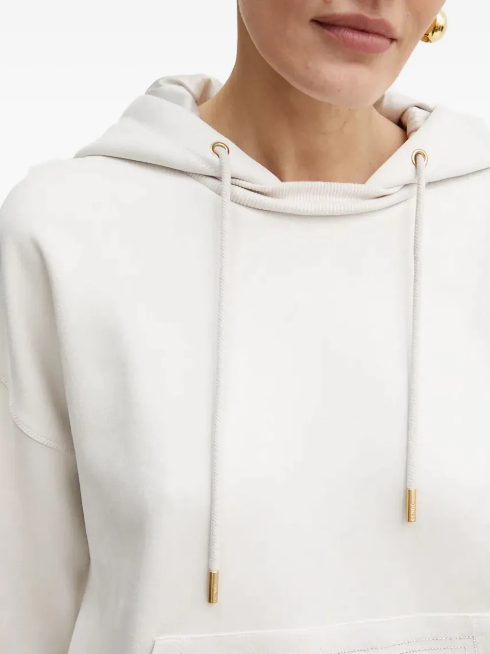 Guess Usa Pocket Hoodie In White