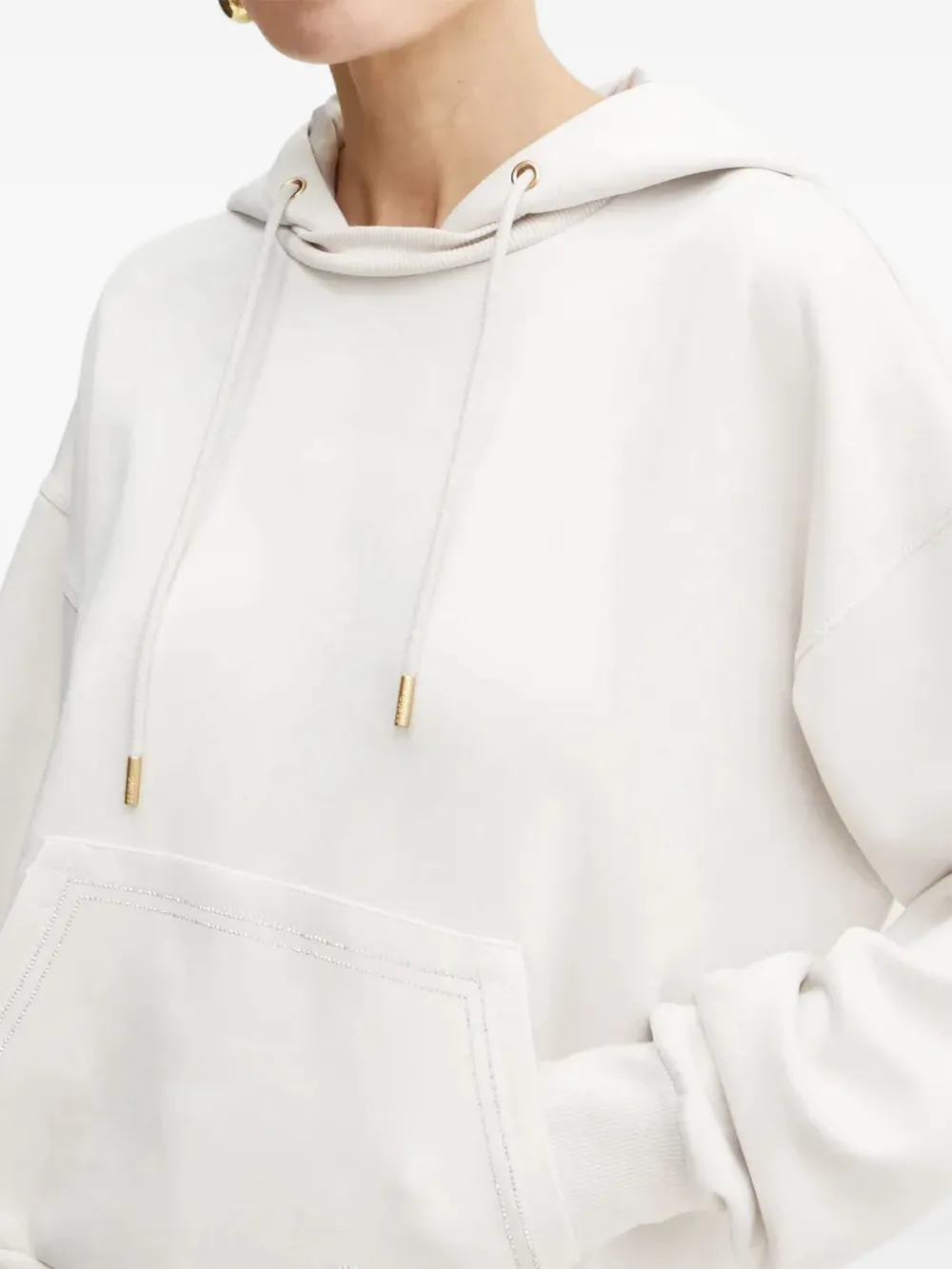 Guess Usa Pocket Hoodie In White