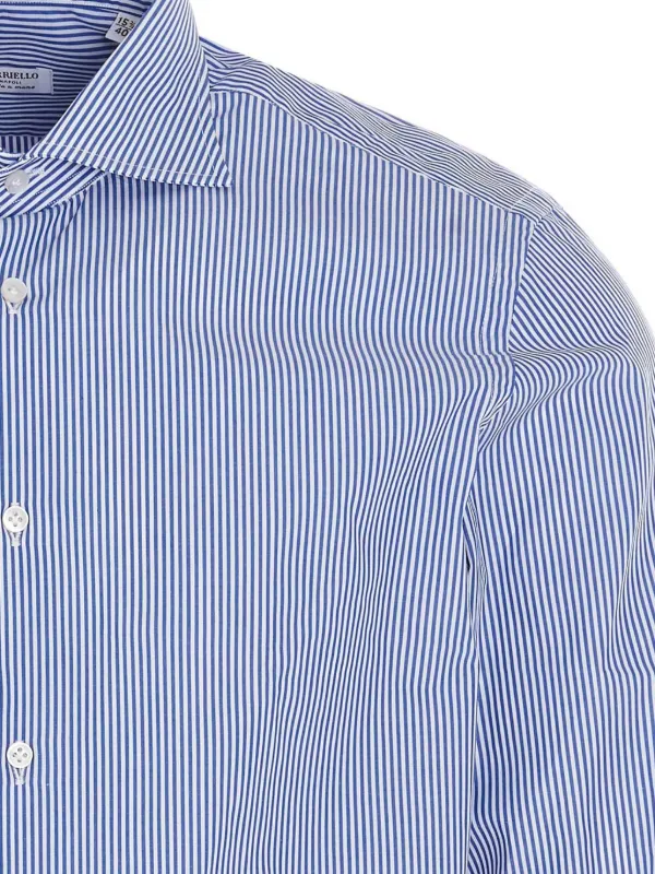 BORRIELLO NAPOLI ストライプ シャツ | ブルー | FARFETCH JP 