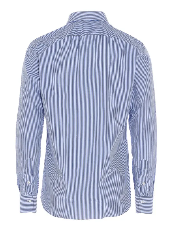 BORRIELLO NAPOLI ストライプ シャツ | ブルー | FARFETCH JP 
