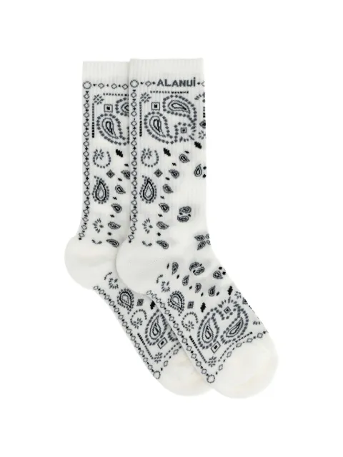Alanui Bandana jacquard-knit socks