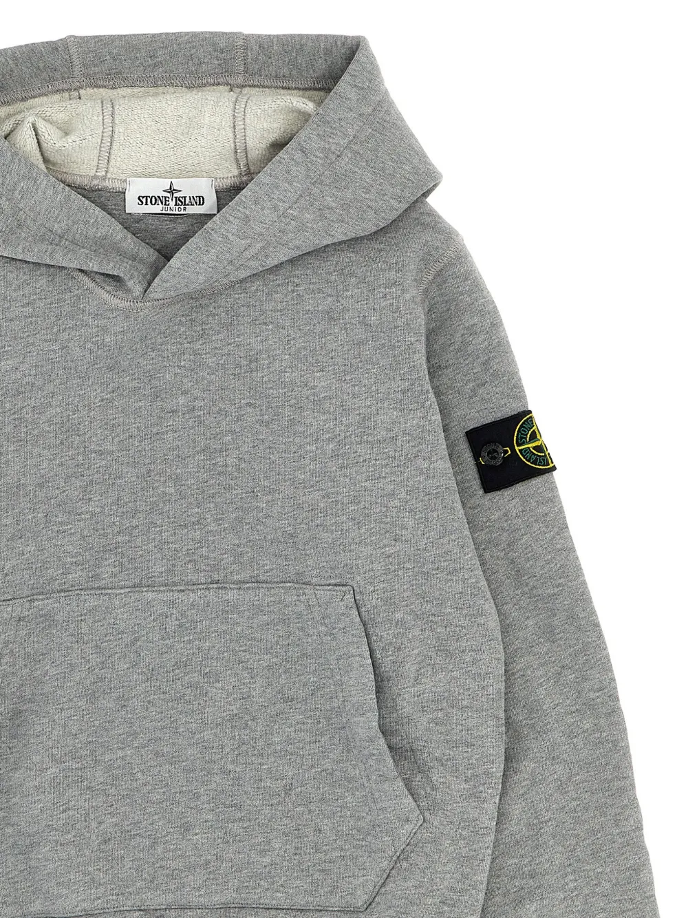 Stone Island Junior Hoodie met Compass-logopatch Grijs