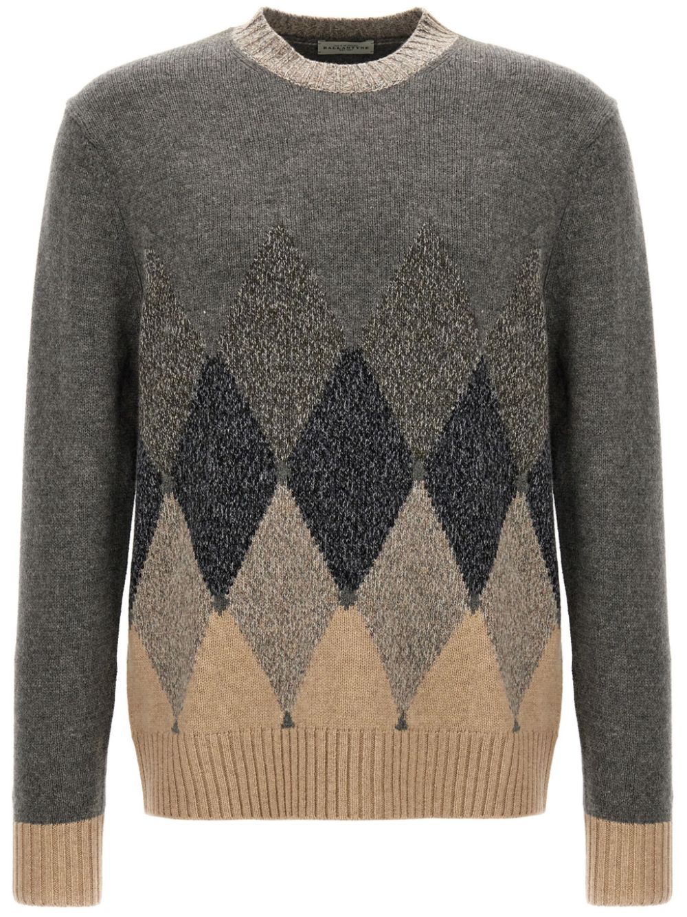 argyle-intarsia sweater