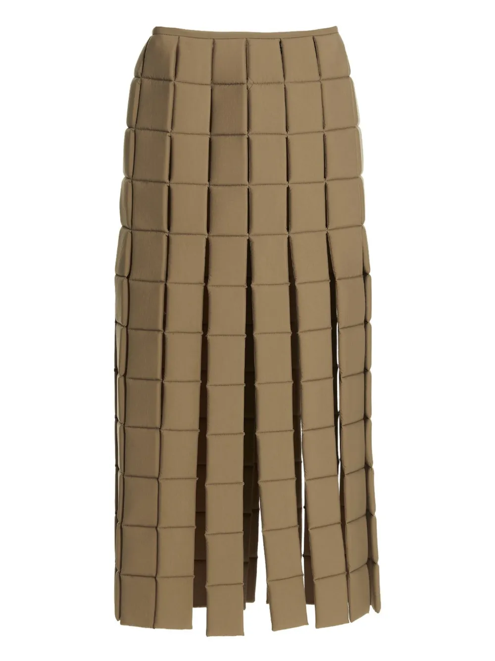 A.W.A.K.E. Mode cut-out padded skirt - Beige