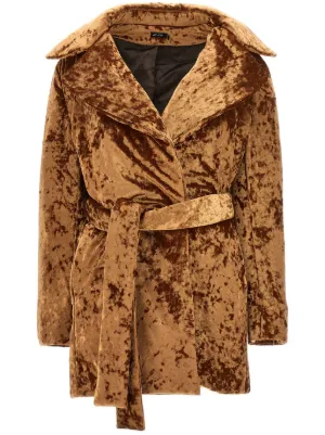 コート ATLEIN 'Crushed velvet' coat Atlein Single Breasted Coats for Women | Shop Now on FARFETCH