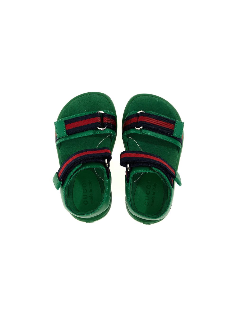 Gucci Kids Sandalen met Web-streep Groen