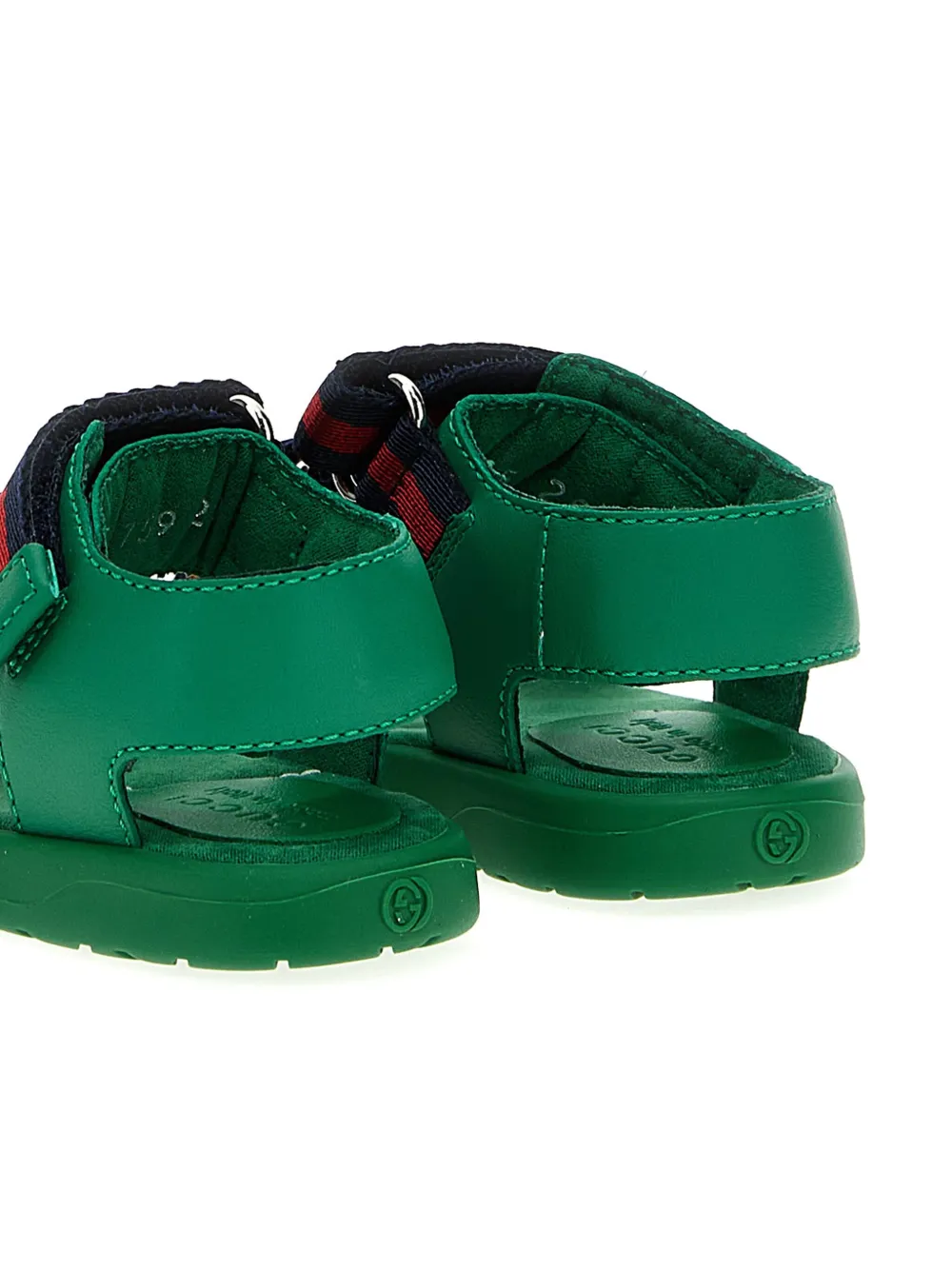 Gucci Kids Sandalen met Web-streep Groen