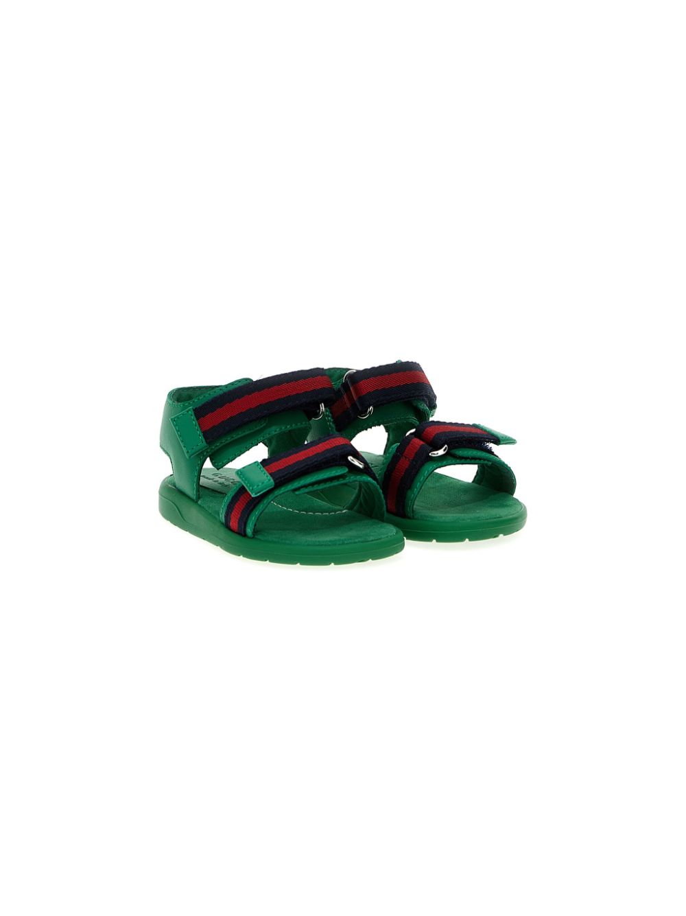 Gucci Kids Sandalen met Web-streep Groen