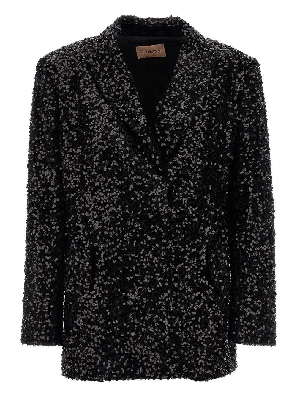 LE TWINS sequin double-breasted blazer | Black | Image 1