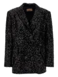 LE TWINS sequin double-breasted blazer - Black