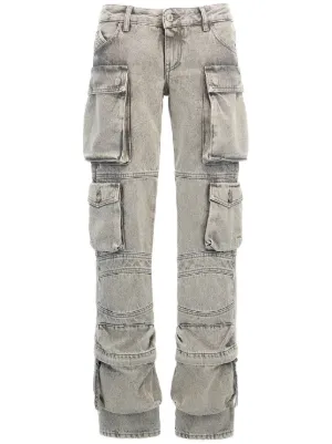 デニム・ジーパン THE ATTICO BOYFIREND LONG DENIM (250WCP00073DDD085 024) THE ATTICO Cutout paneled boyfriend jeans | NET-A-PORTER