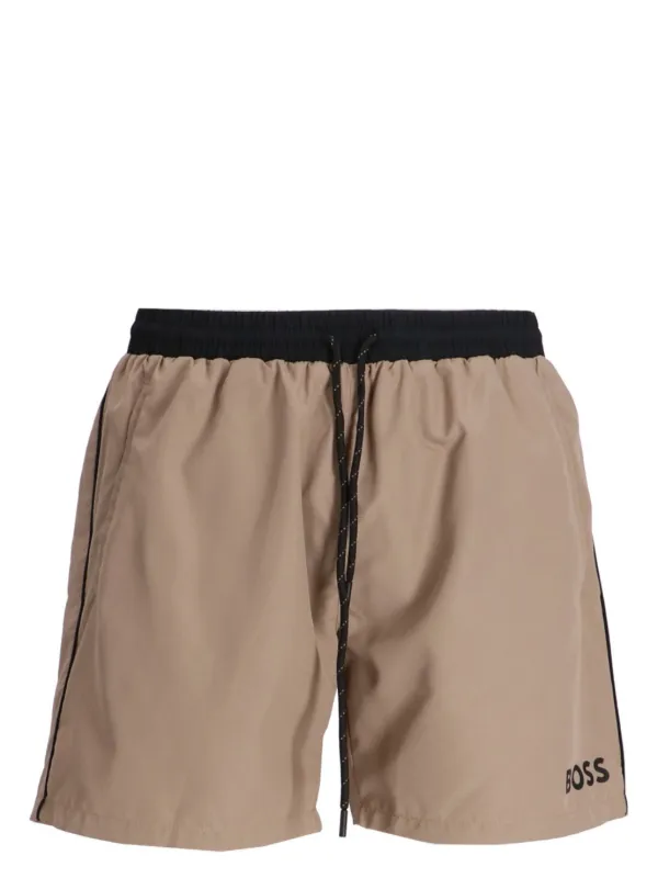 BOSS Starfish Swim Shorts Brown FARFETCH PL