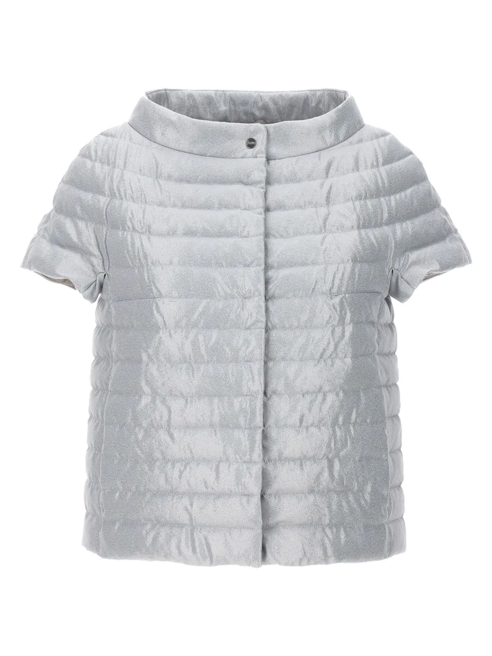 Herno Metallic Effect Hood In Grau