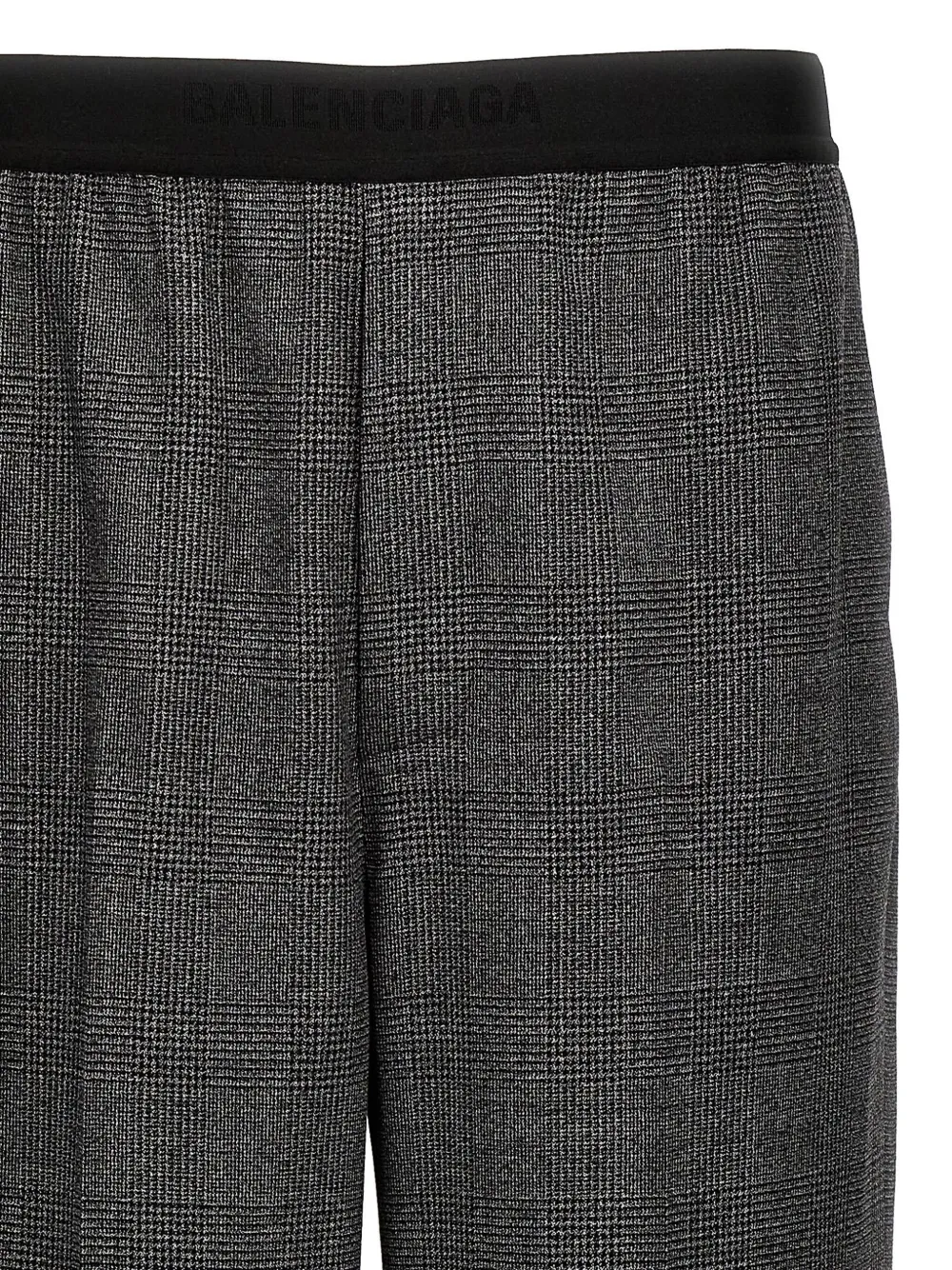 Balenciaga Prince Of Wales-check Trousers In Gray
