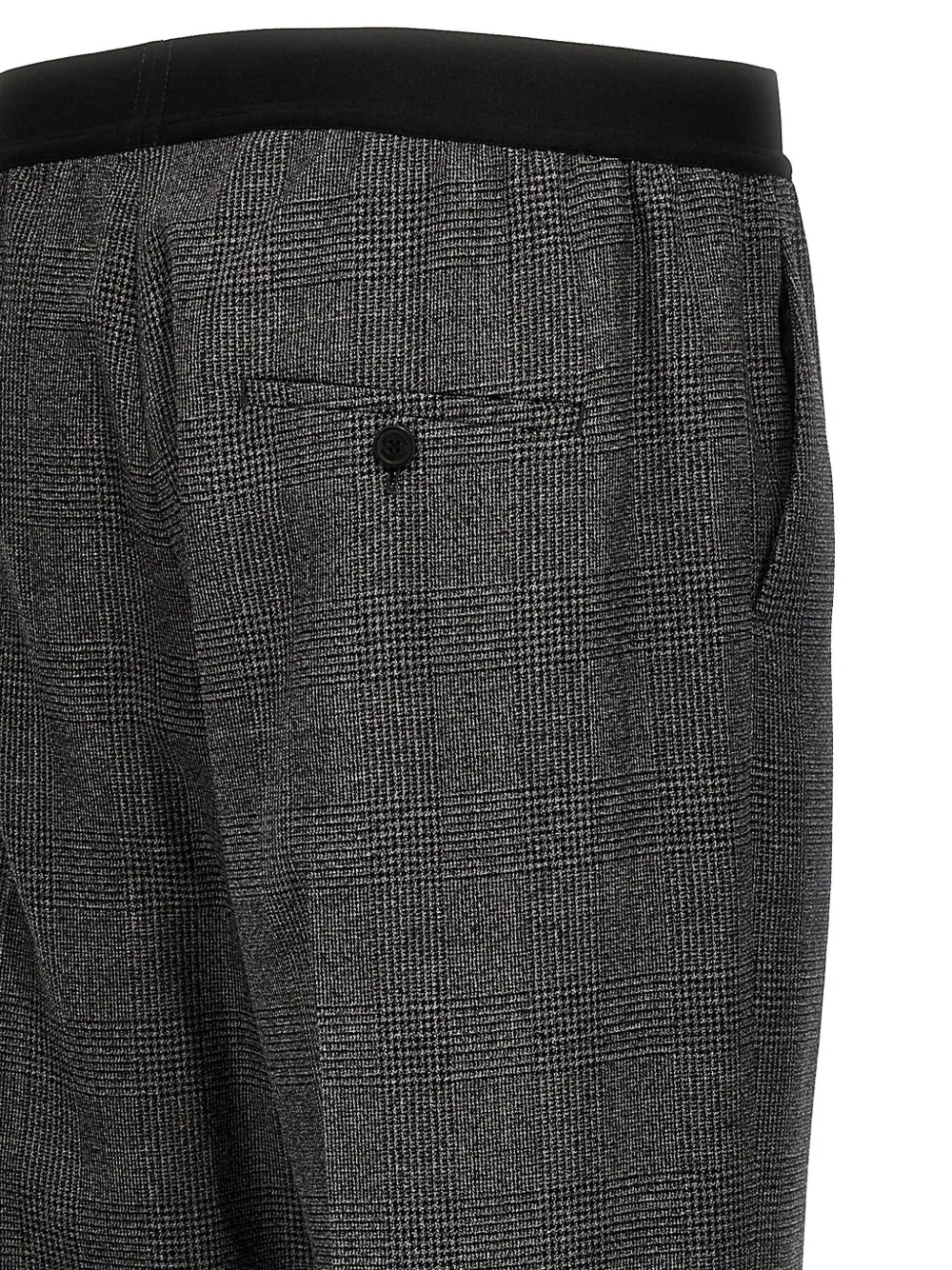 Balenciaga Prince Of Wales-check Trousers In Gray