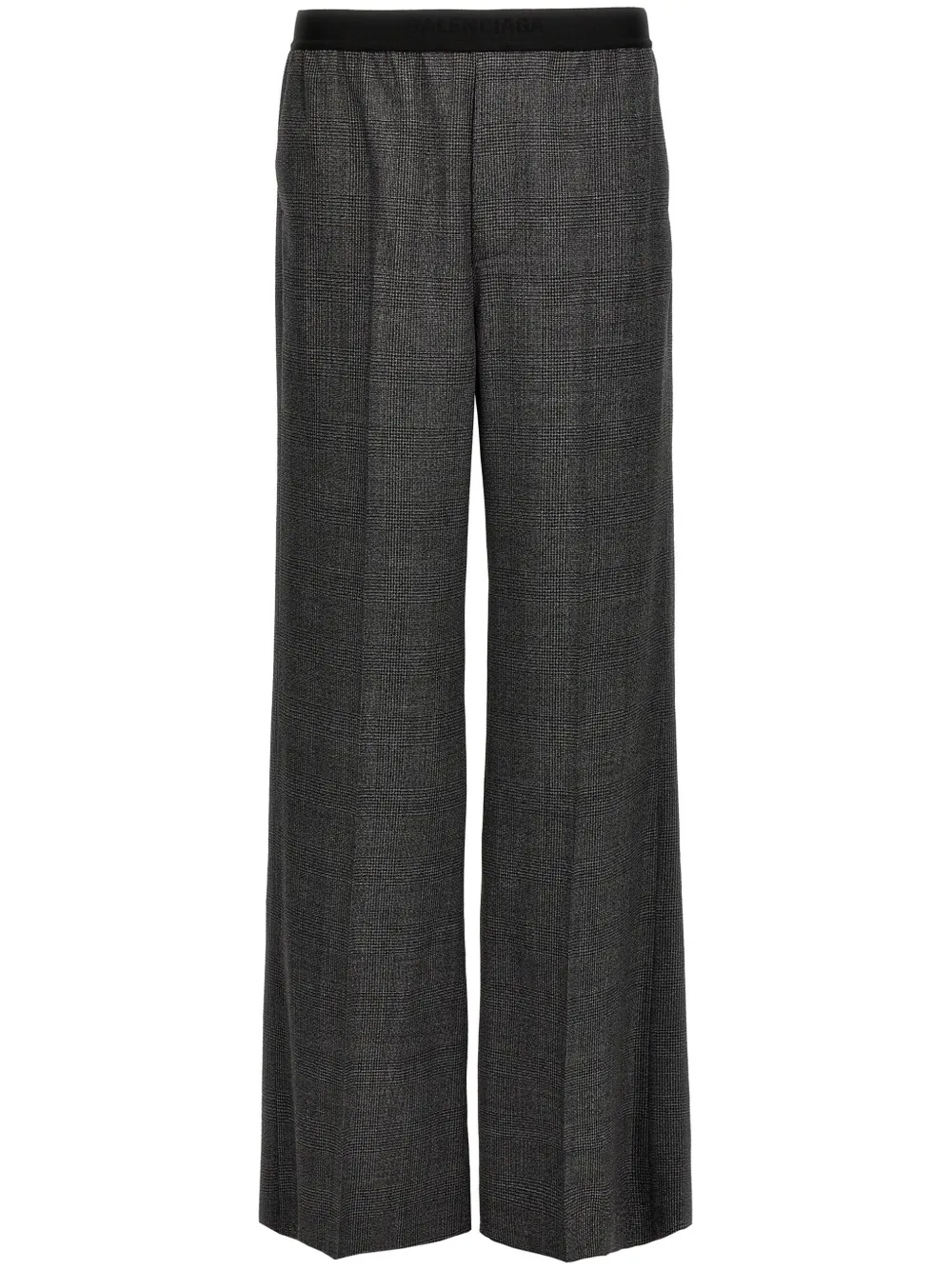 Balenciaga Prince Of Wales-check Trousers In Gray