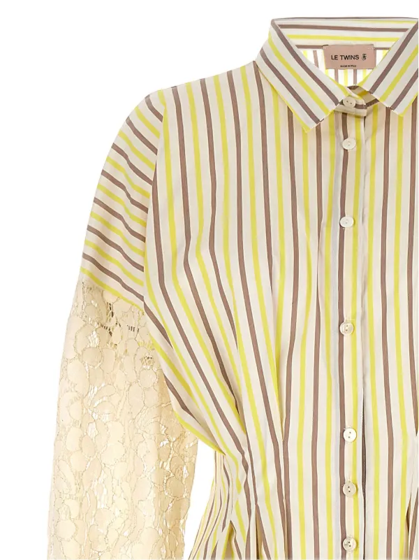 スカート LE TWINS 'Cristiana' shirt dress LE TWINS Cristiana Shirt Dress | Yellow | FARFETCH