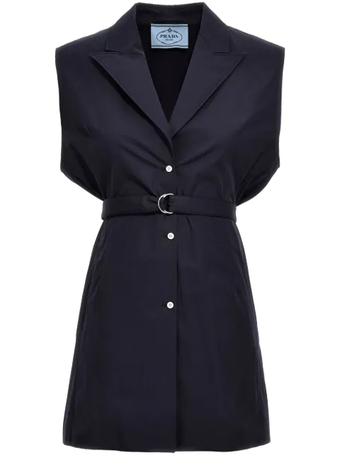 Prada belted poplin vest