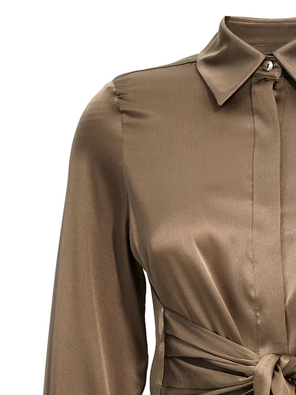 LE TWINS Cervia Shirt Dress | Brown | FARFETCH UK
