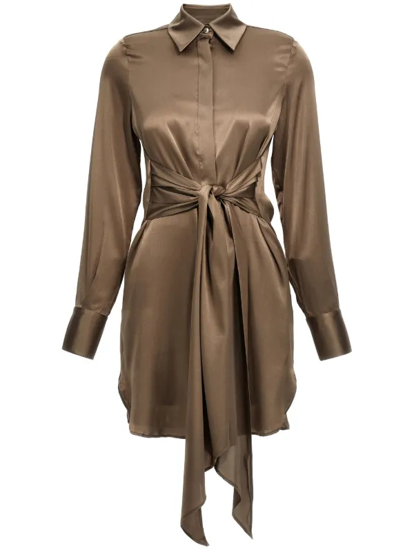 スカート LE TWINS 'Cervia' dress LE TWINS Cervia Shirt Dress | Brown | FARFETCH UK