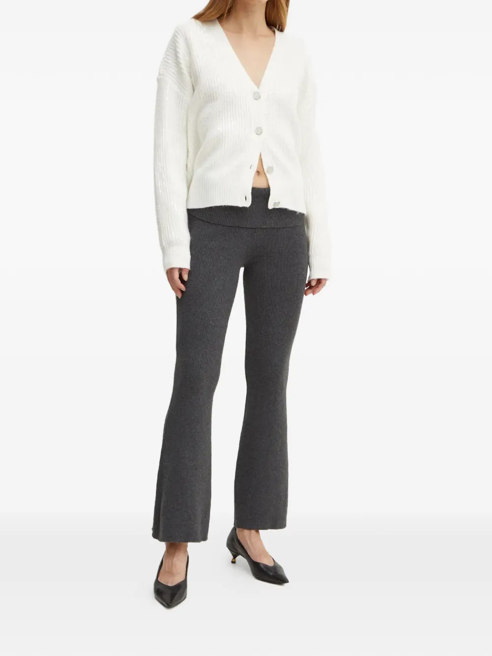 GUESS USA Broek met wijde pijpen - Grijs