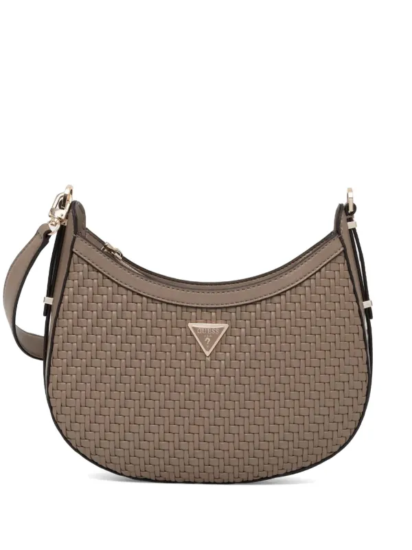 GUESS USA logo-plaque Shoulder Bag Brown FARFETCH