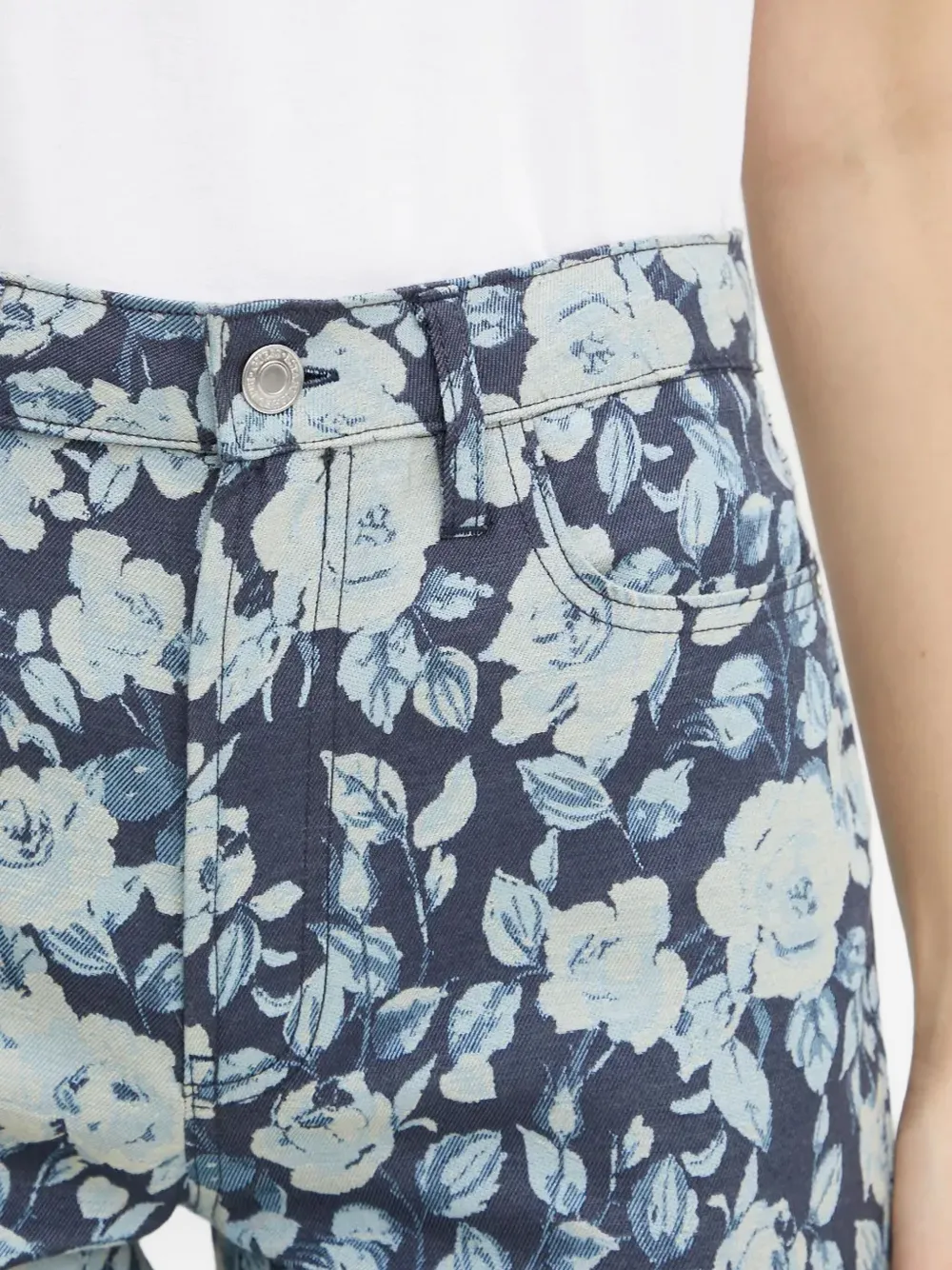 Guess Usa Floral Jeans In Blue