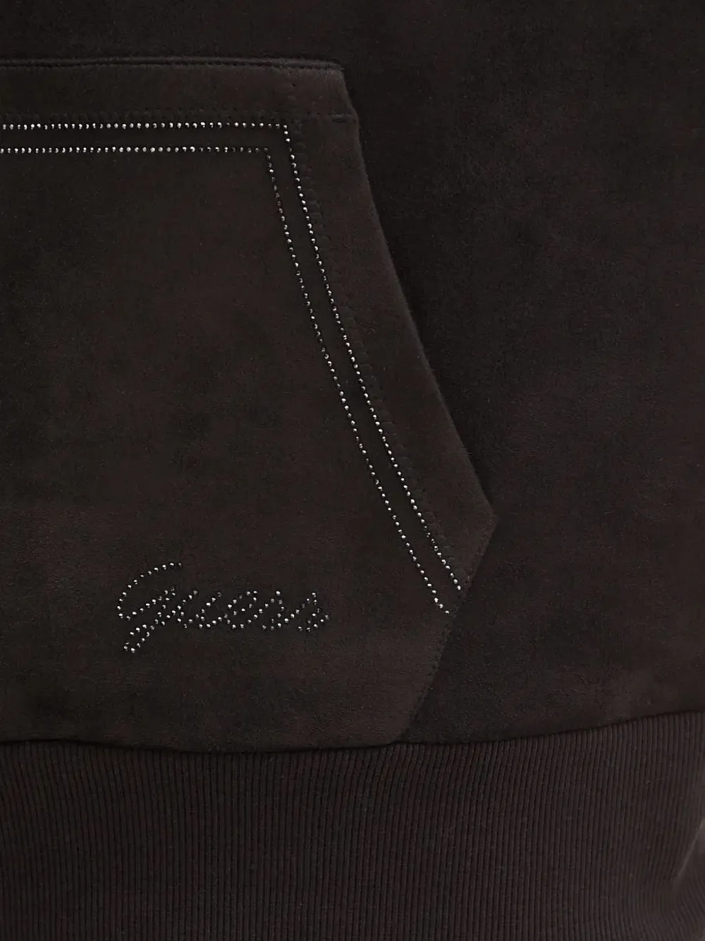 Guess Usa Pocket Logo Hoodie In Black