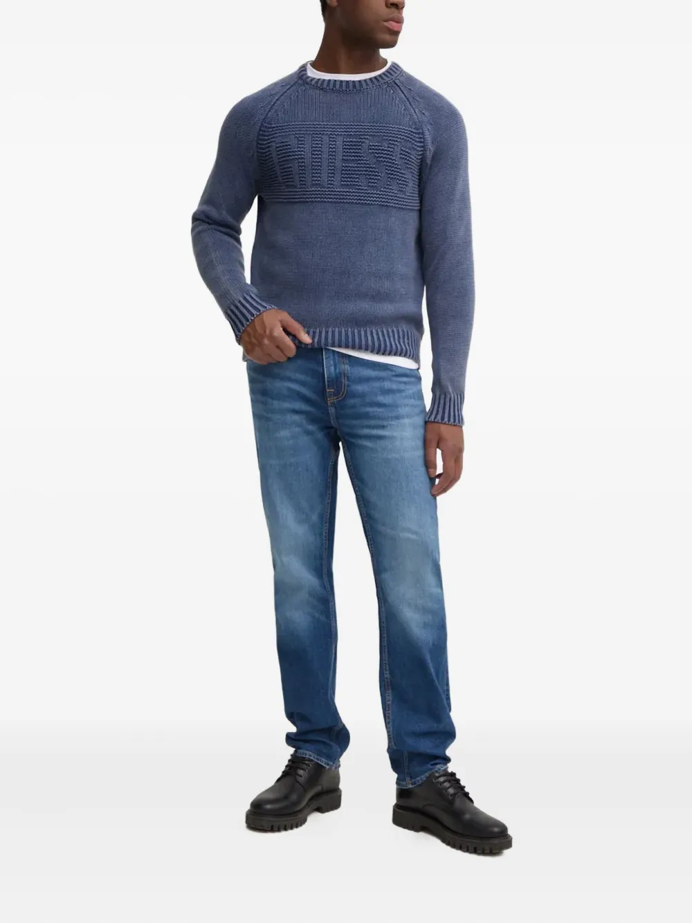 GUESS USA logo-patch jeans - Blauw