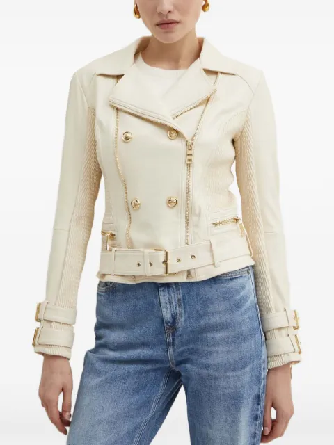 GUESS USA belted double-breasted jacket