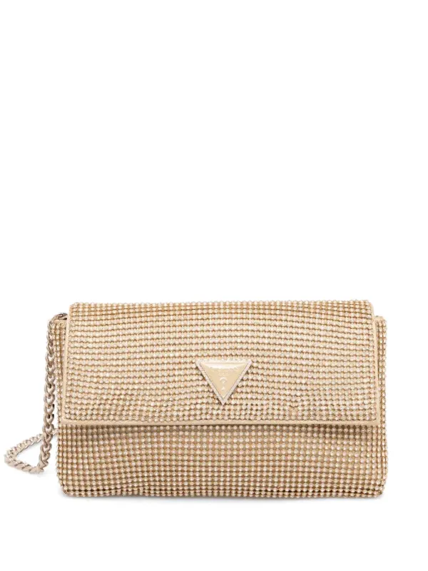 GUESS USA Zalina Clutch Bag Gold FARFETCH ID