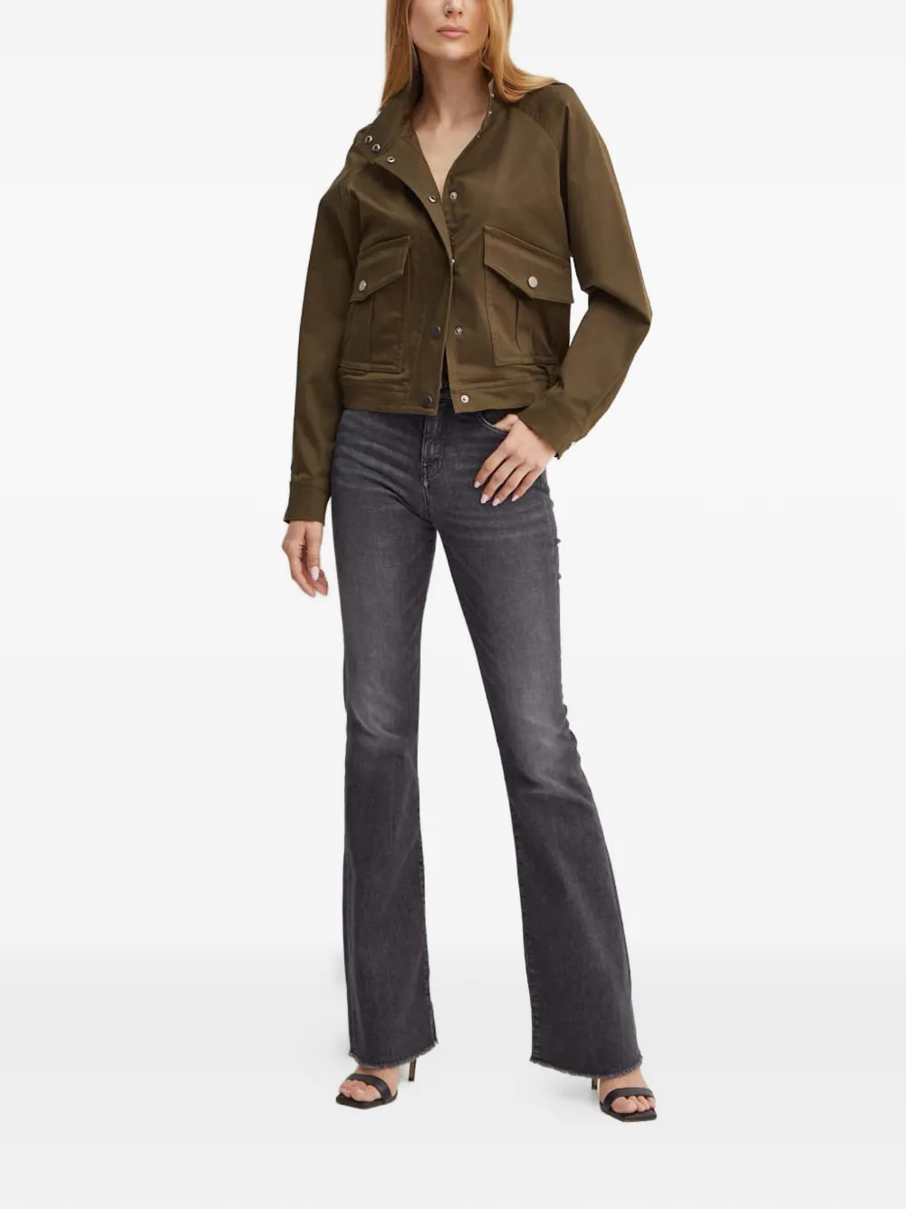 GUESS USA chamarra con botones | Chamarras militares | Image 2