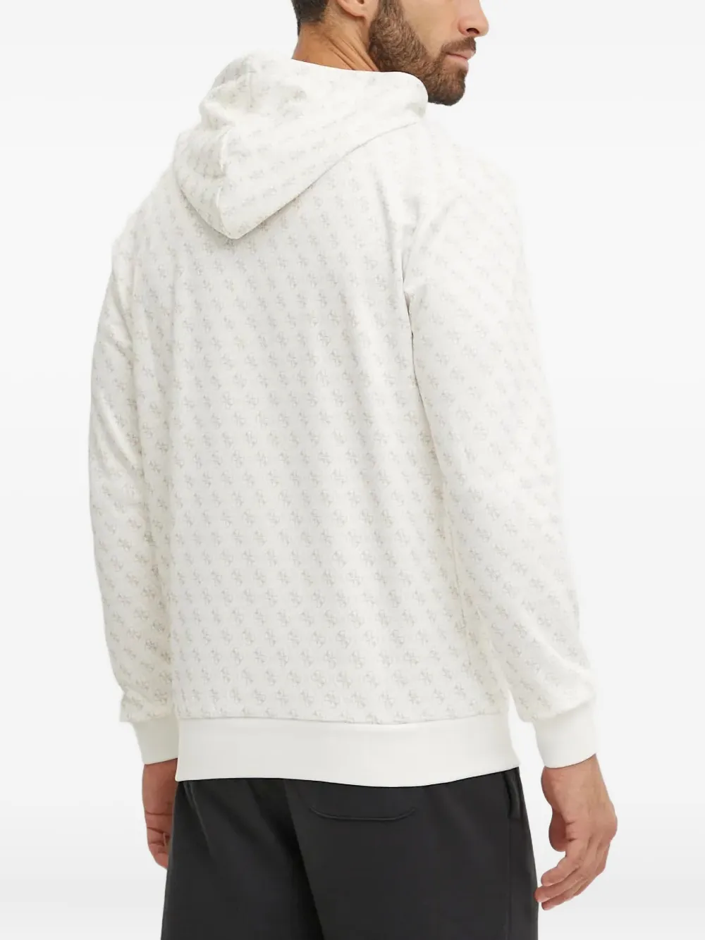 GUESS USA Hoodie met logostreep Wit