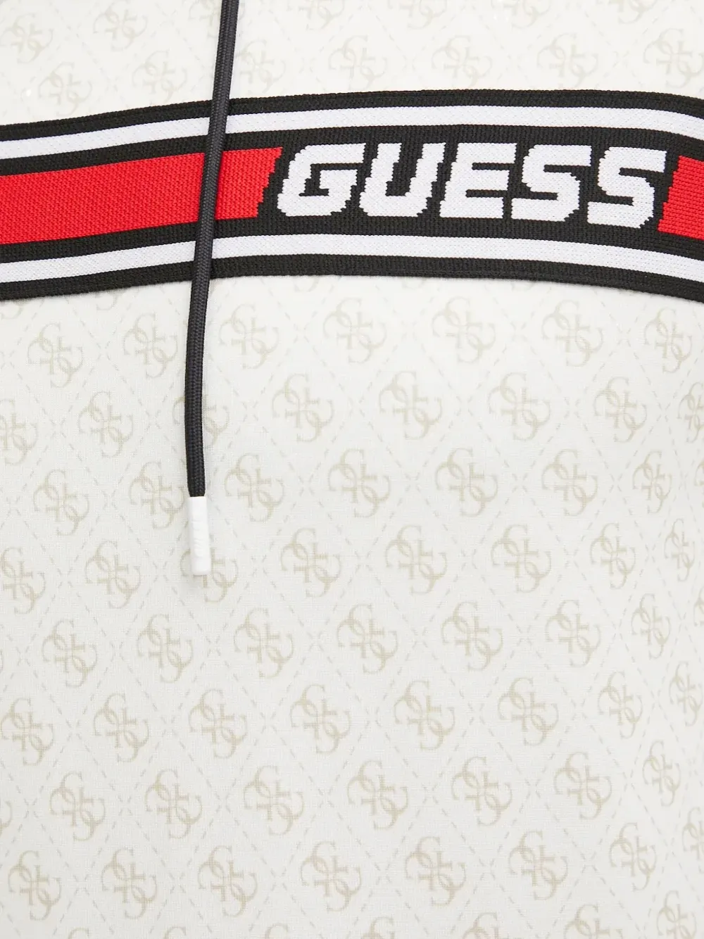 GUESS USA Hoodie met logostreep Wit