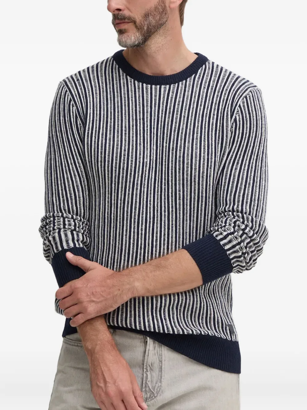 GUESS USA striped crew-neck sweater | Blue | Image 1