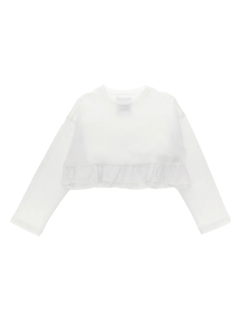 Douuod Kids T-shirt met ruches Wit