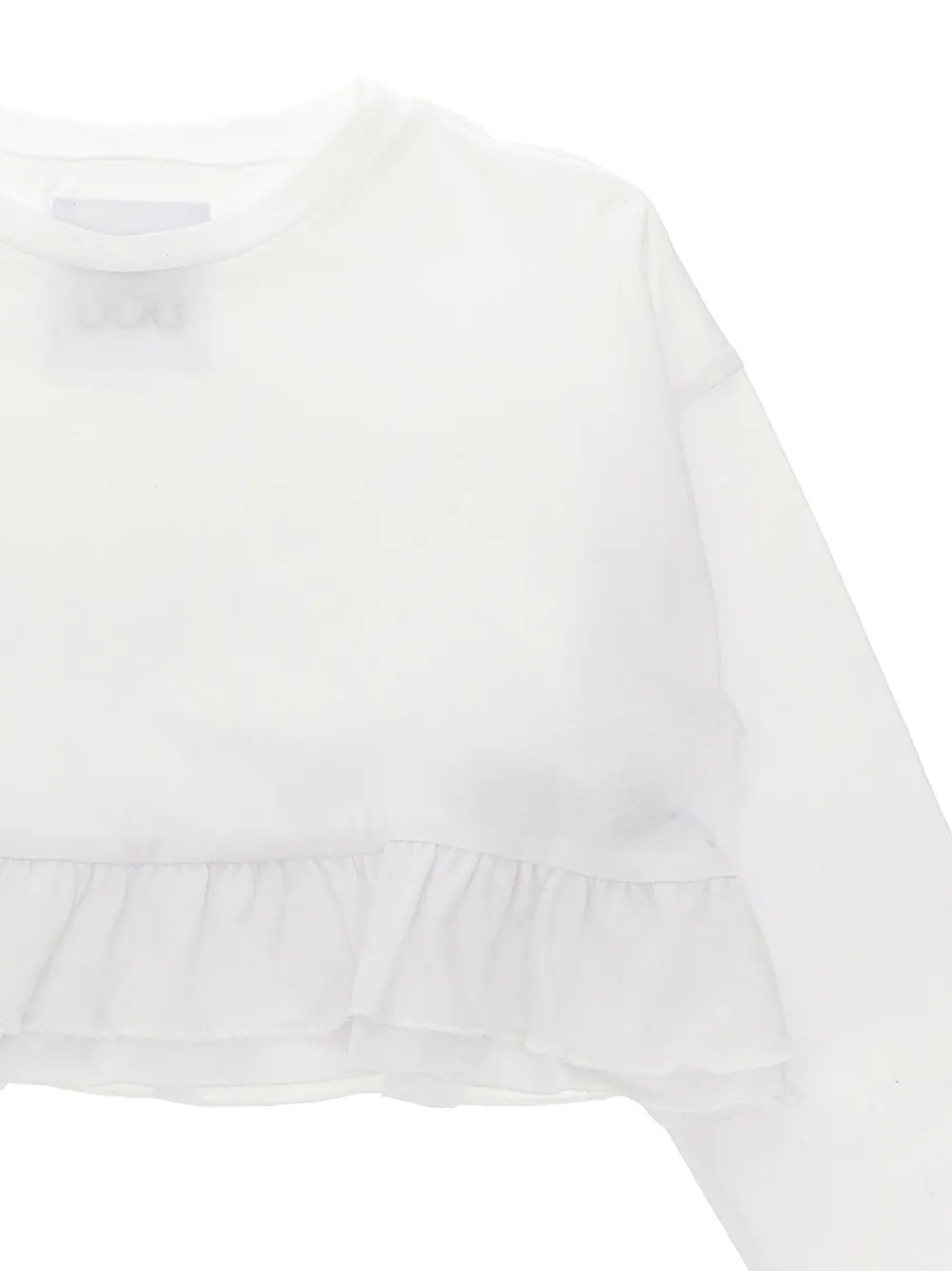 Douuod Kids T-shirt met ruches Wit