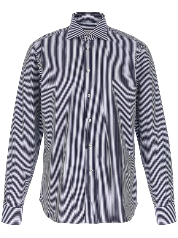 BORRIELLO NAPOLI ストライプ シャツ | ブルー | FARFETCH JP 