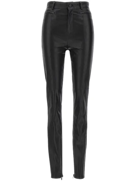 David Koma leather-panel leggings