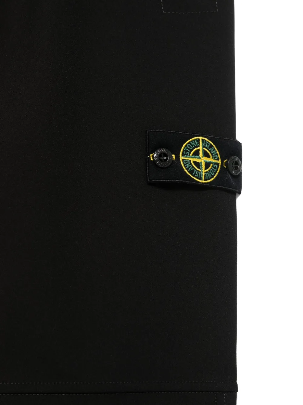 Stone Island Junior Broek met Compass-logopatch Zwart