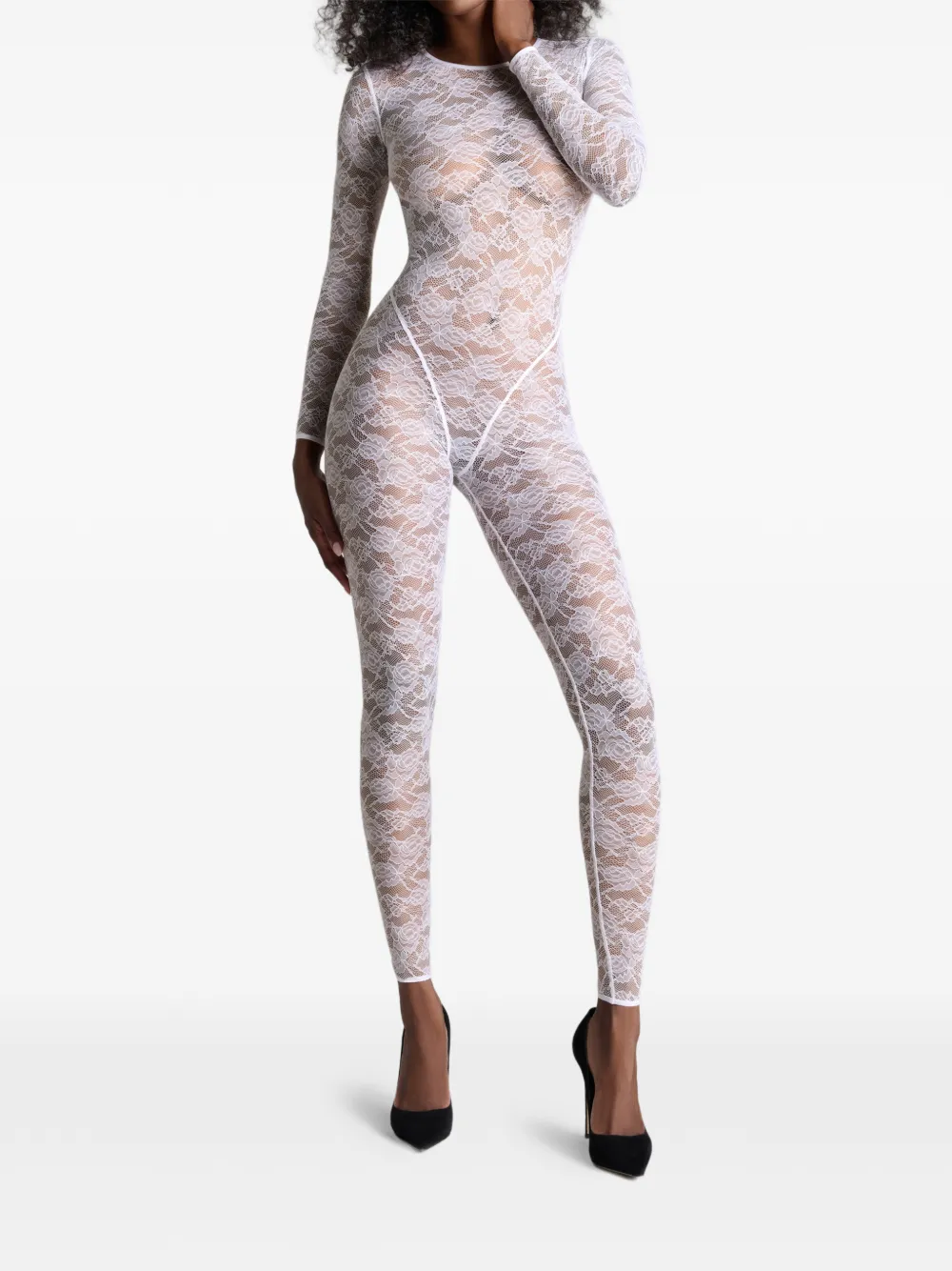  Maison Close Flashback Backless Jumpsuit - White 