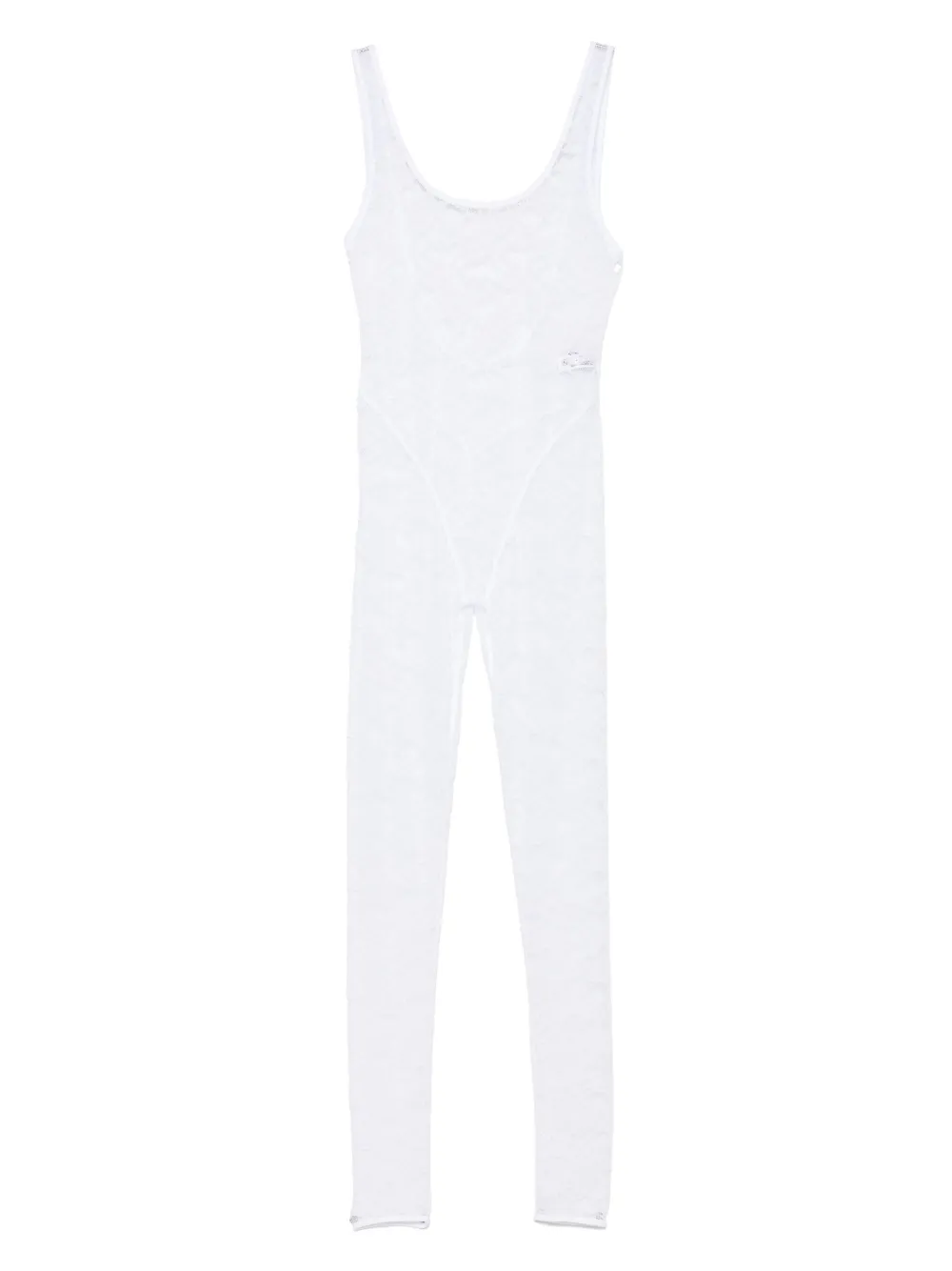 Maison Close Jumpsuit met open rug Wit