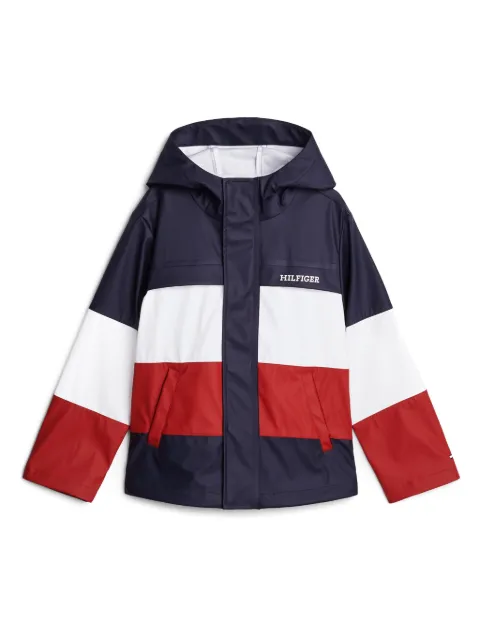 Tommy Hilfiger Junior chamarra rompevientos con diseño color block