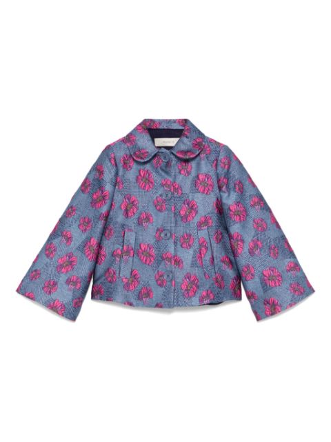 Simonetta floral-jacquard jacket