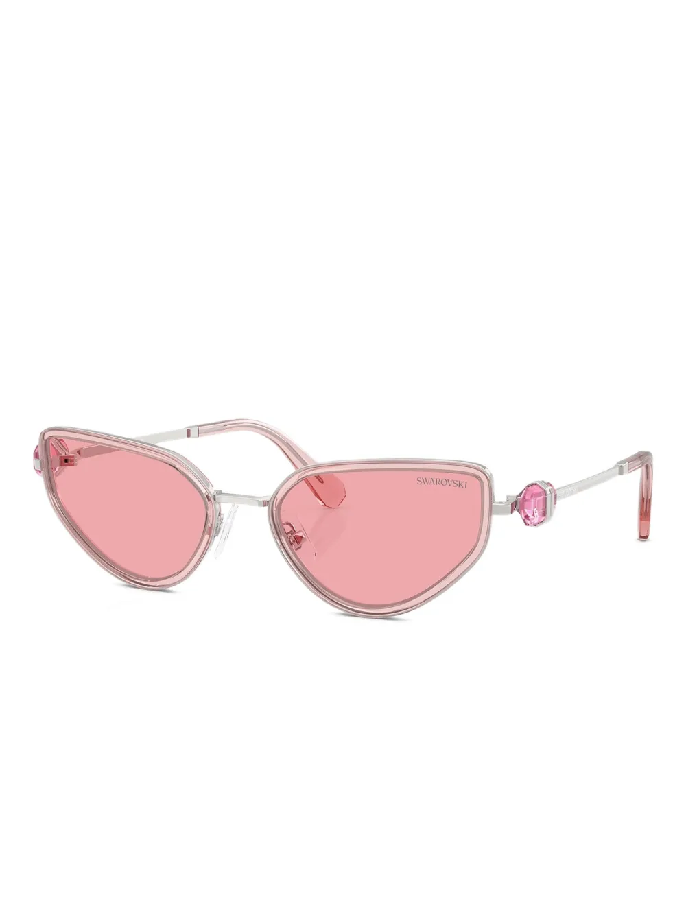 Swarovski Eyewear SK7027 zonnebril met cat-eye montuur en kristallen - Grijs
