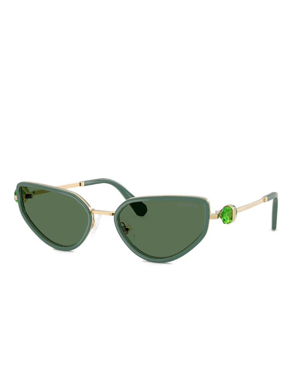 Swarovski Eyewear SK7027 zonnebril met cat-eye montuur en kristallen - Groen
