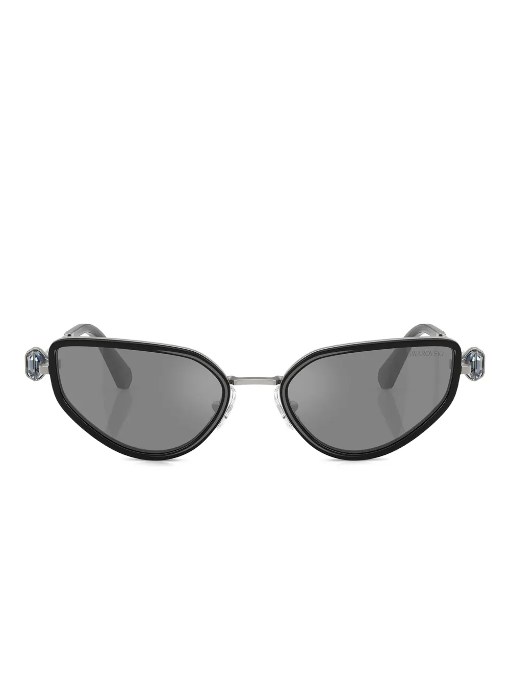 Swarovski Eyewear Occhiali da sole cat-eye con cristalli - Nero