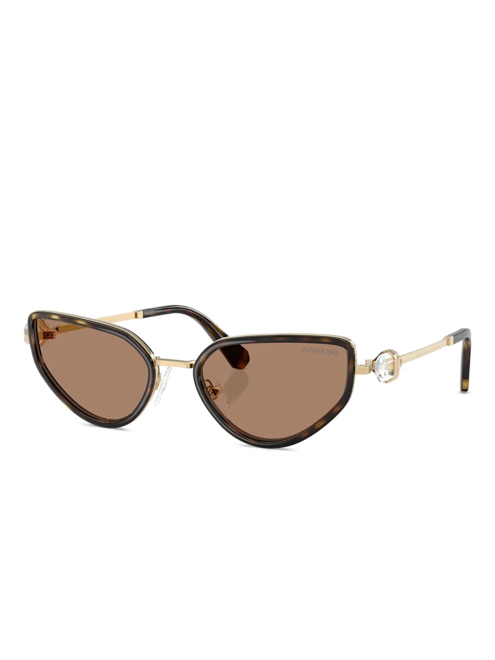 Swarovski Eyewear SK7027 zonnebril met cat-eye montuur en kristallen - Goud