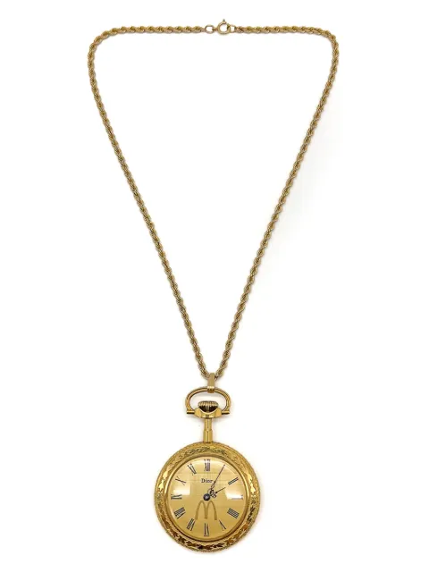 Christian Dior Pre-Owned 1980s pendant watch necklace
